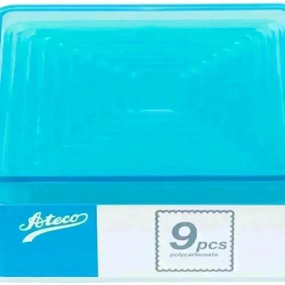 3/$25🔥Ate 9-Piece Plastic Fluted Square Cu - Picture 2 of 8